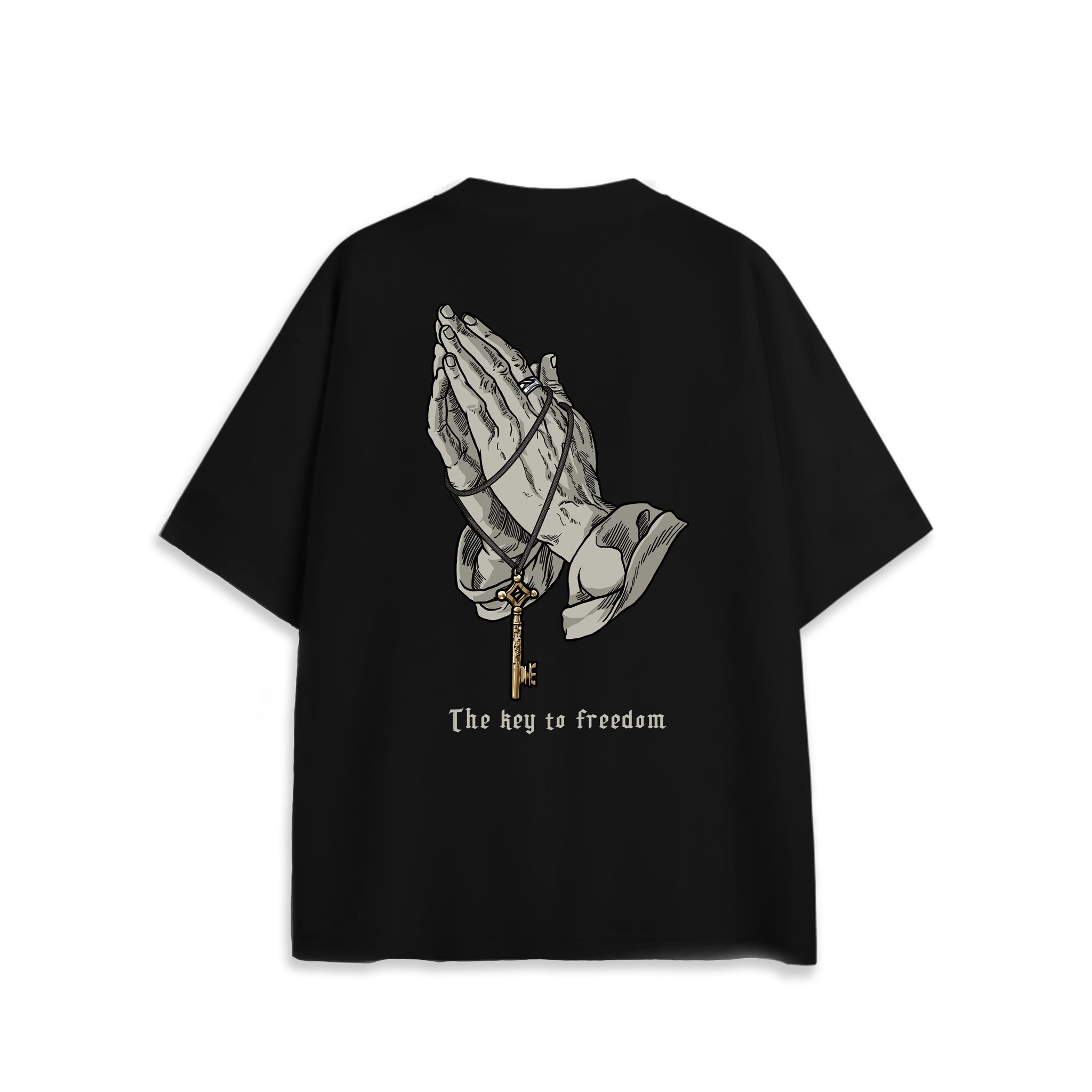 Key to Freedom Oversized Anime Tshirt Back