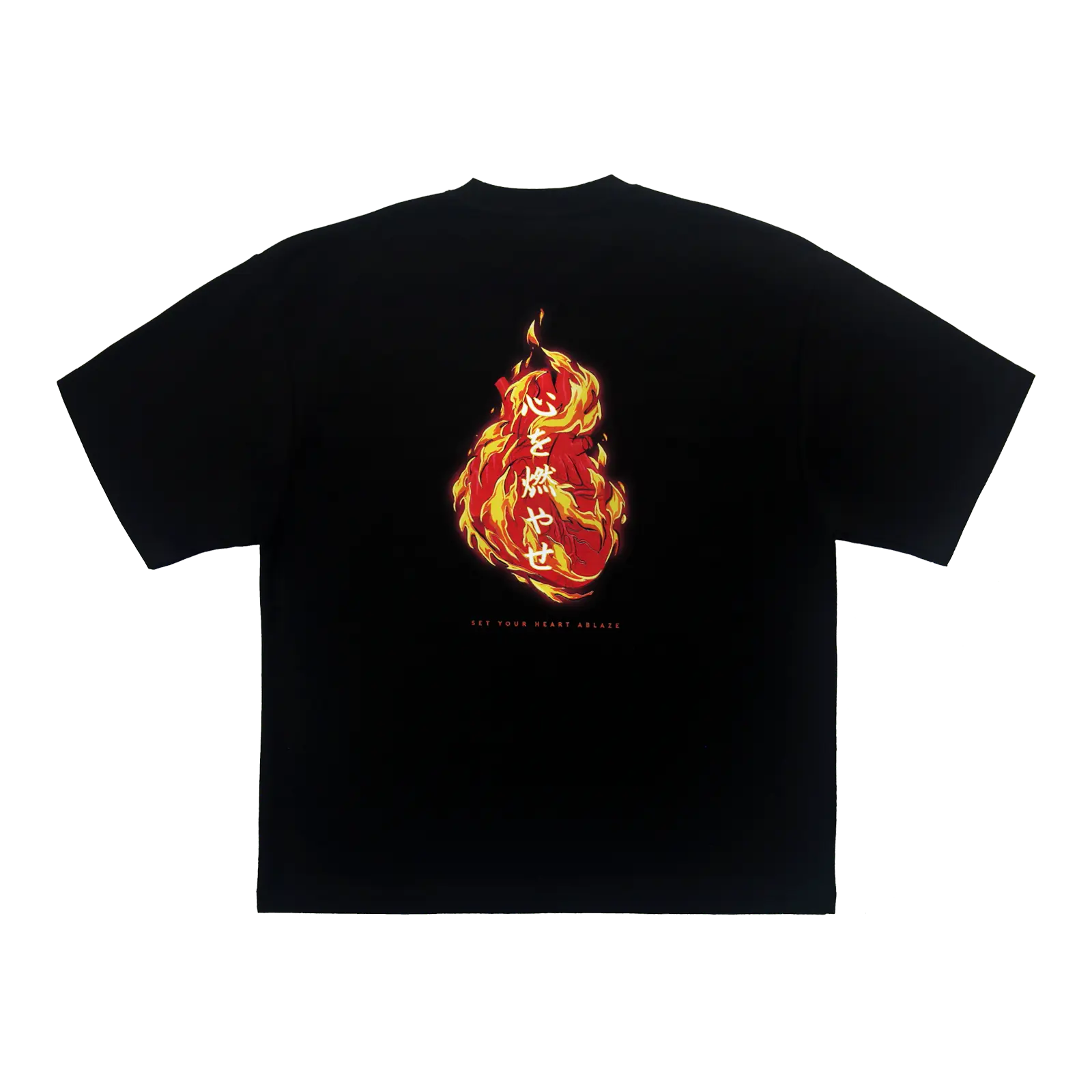 NO1 Demon Slayer Set Your Heart Ablaze Oversized Tshirt Back